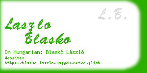 laszlo blasko business card